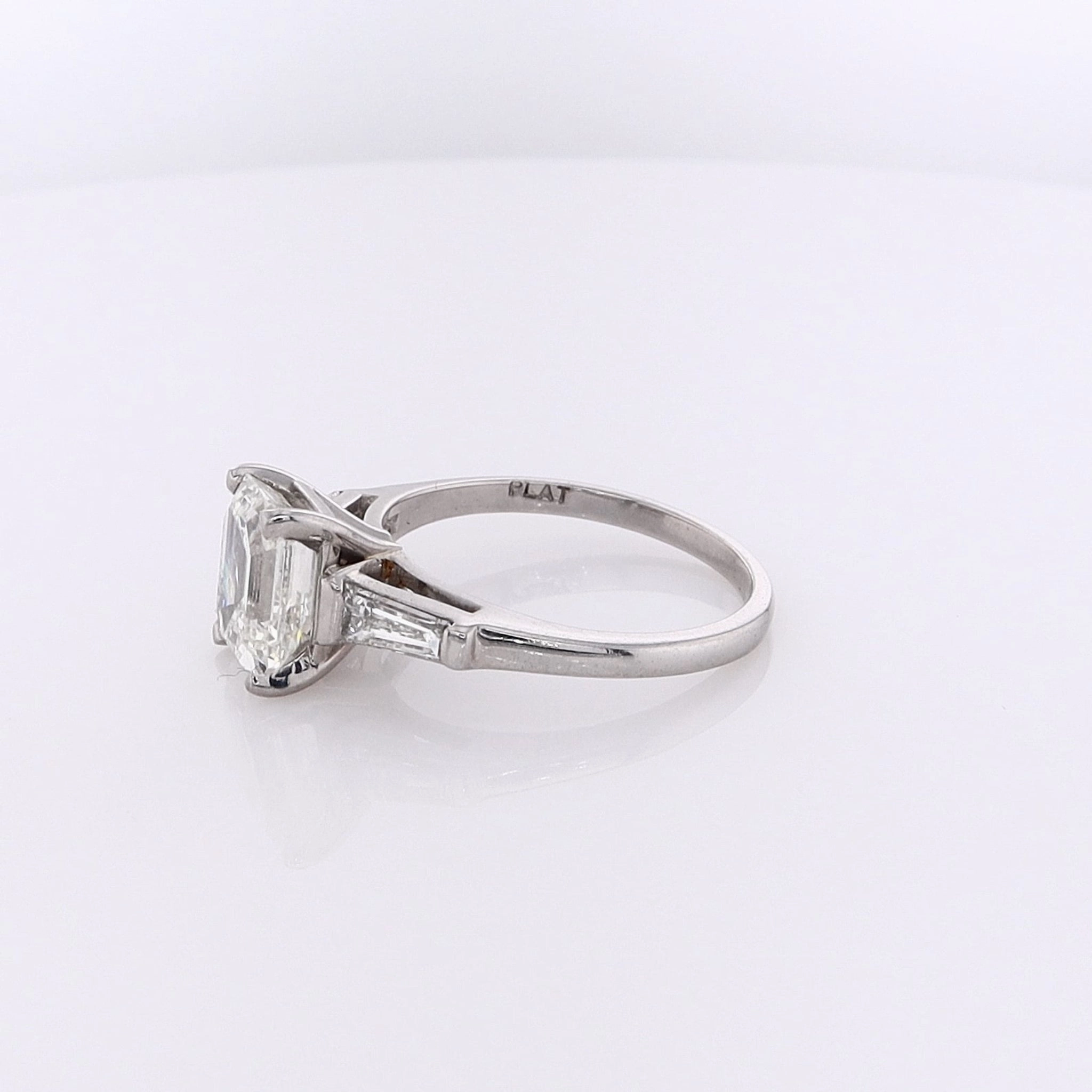 Estate Platinum Diamond Engagement Ring With GIA Certified Diamond #5231235374