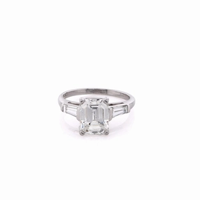 Estate Platinum Diamond Engagement Ring With GIA Certified Diamond #5231235374