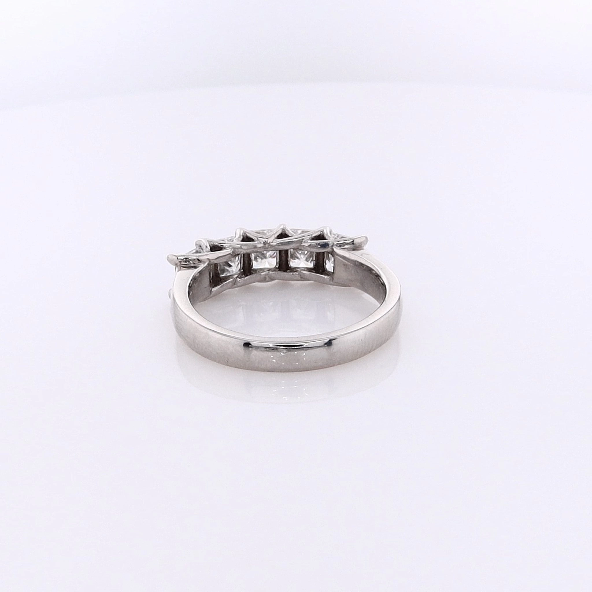 Estate Platinum Diamond Trellis Wedding Band