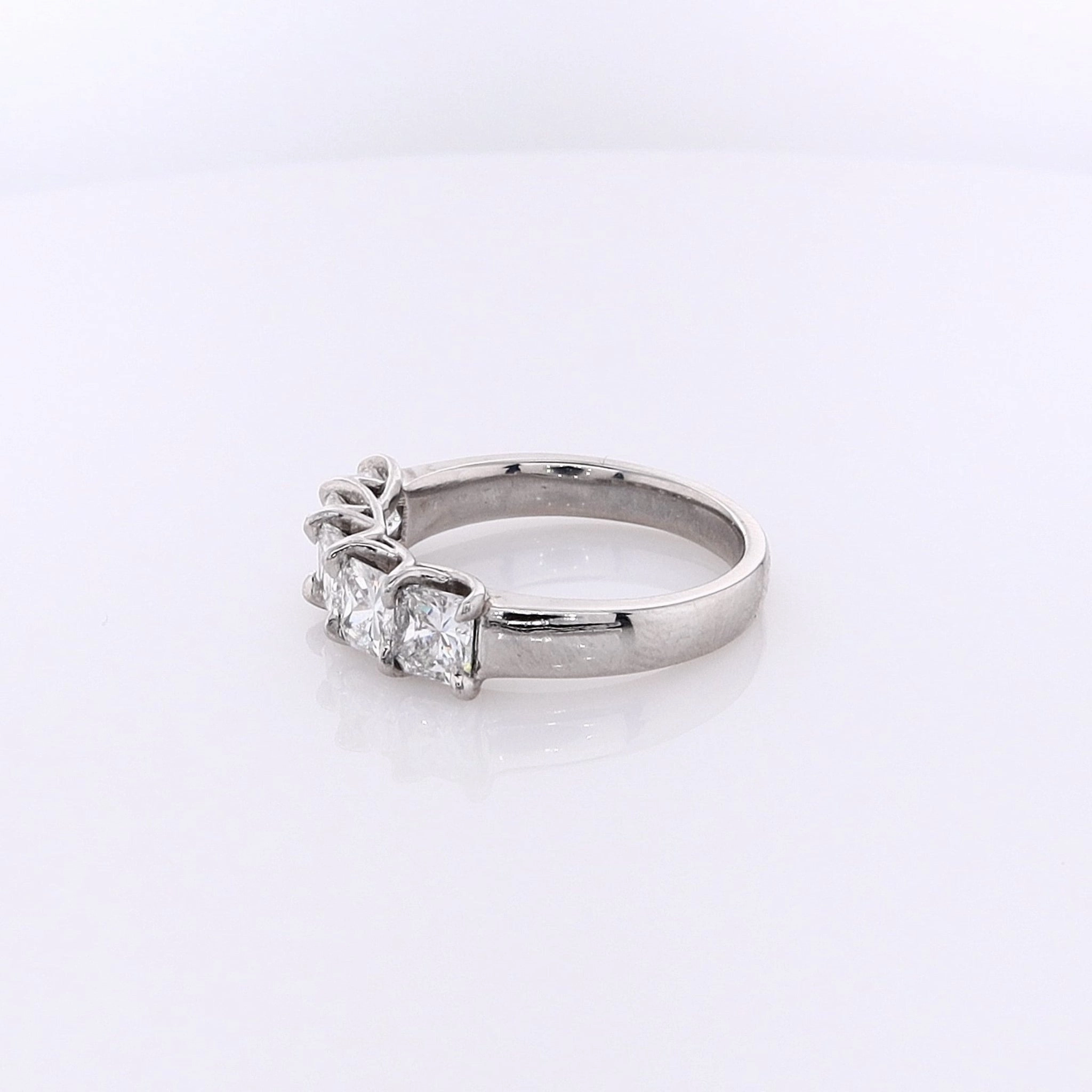 Estate Platinum Diamond Trellis Wedding Band