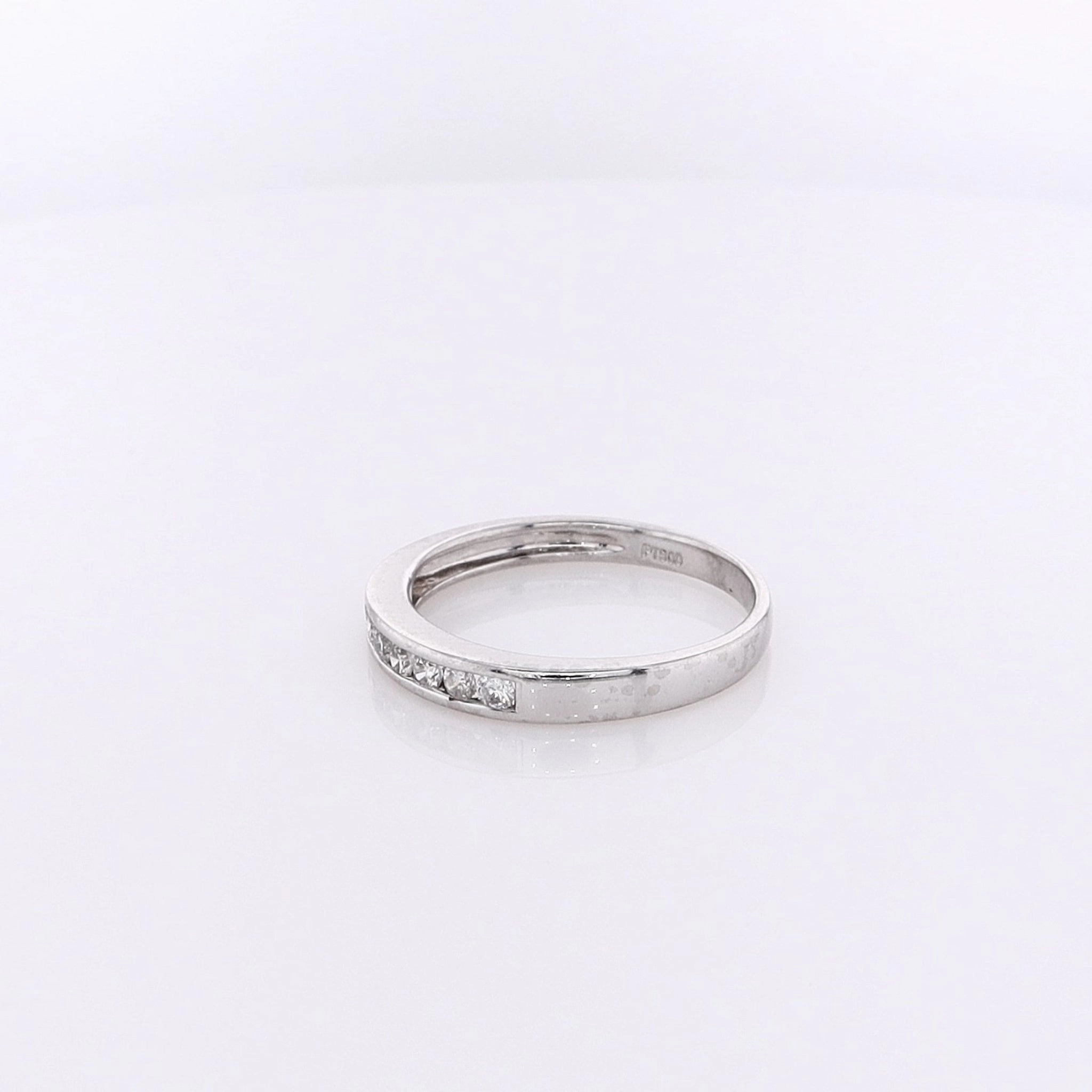 Estate Platinum Diamond Wedding Band