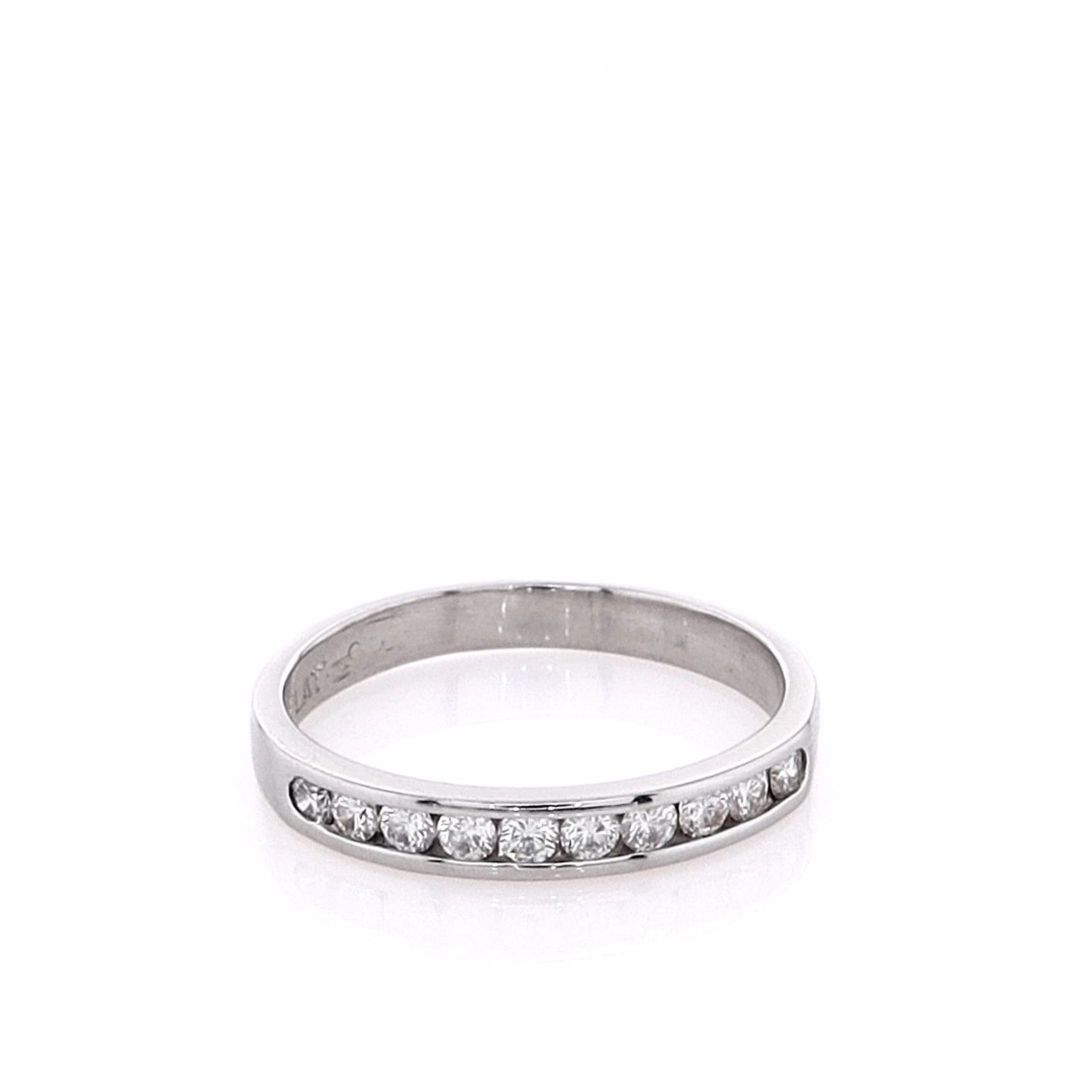 Estate Platinum Diamond Wedding Band