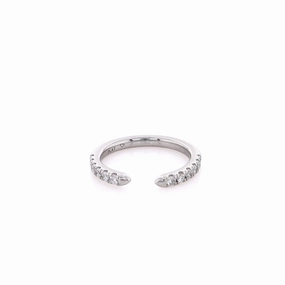 Estate Platinum Open Cuff Design Diamond Band
