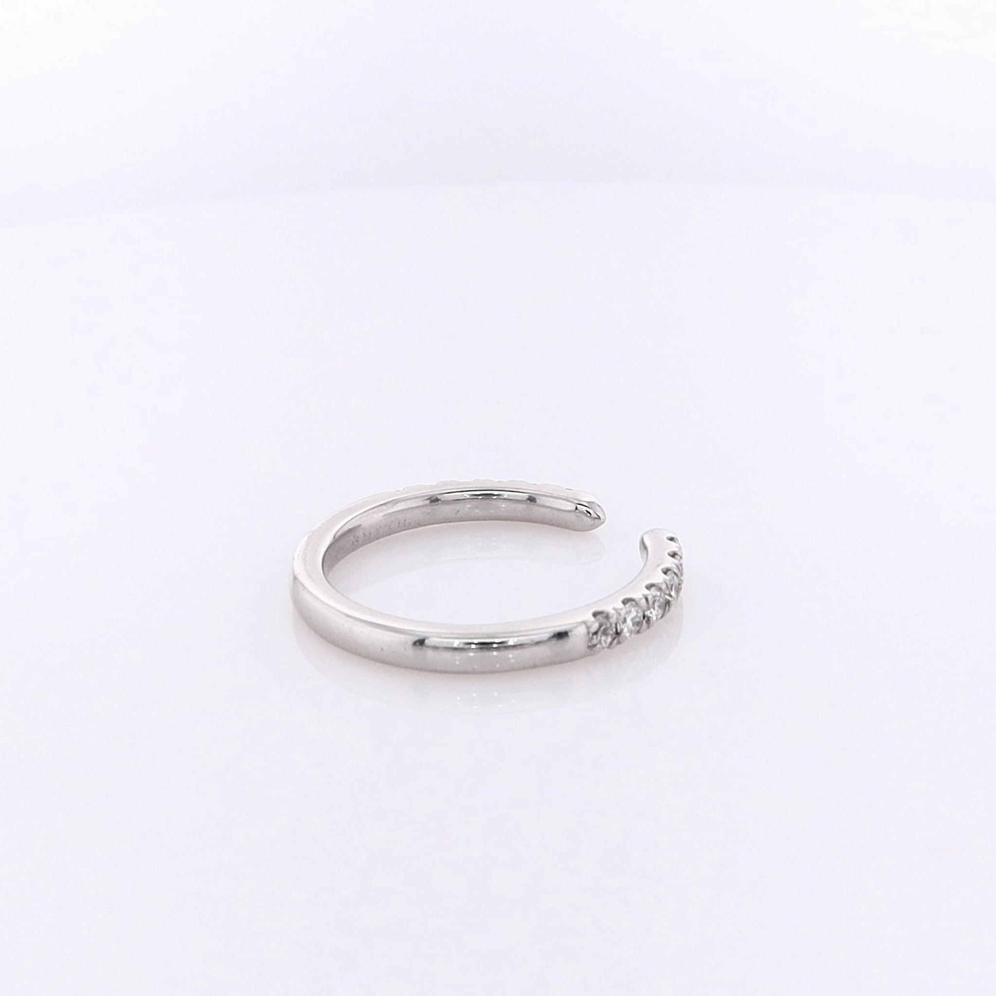 Estate Platinum Open Cuff Design Diamond Band