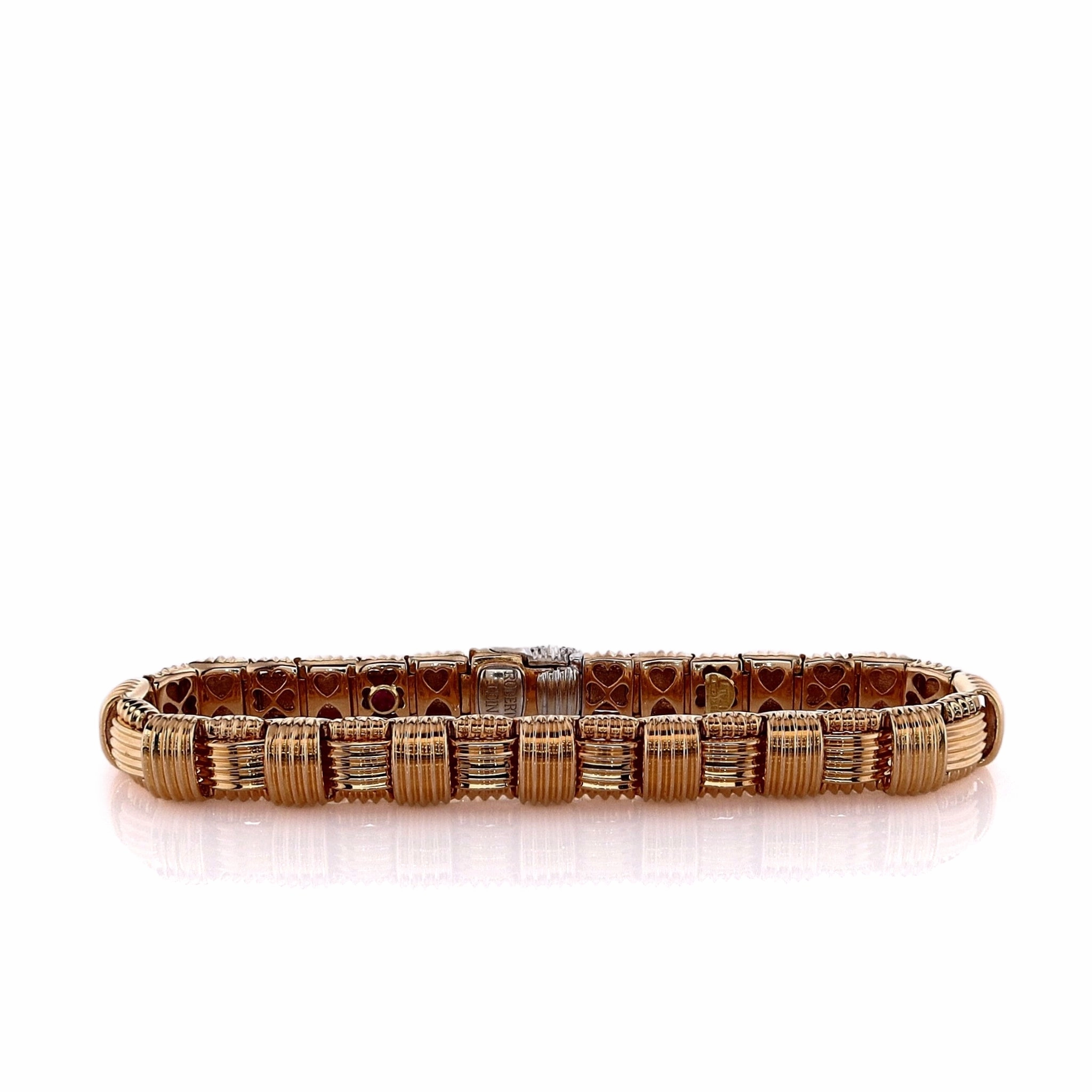 Estate Roberto Coin 18k Rose Gold Appassionata Diamond Bracelet