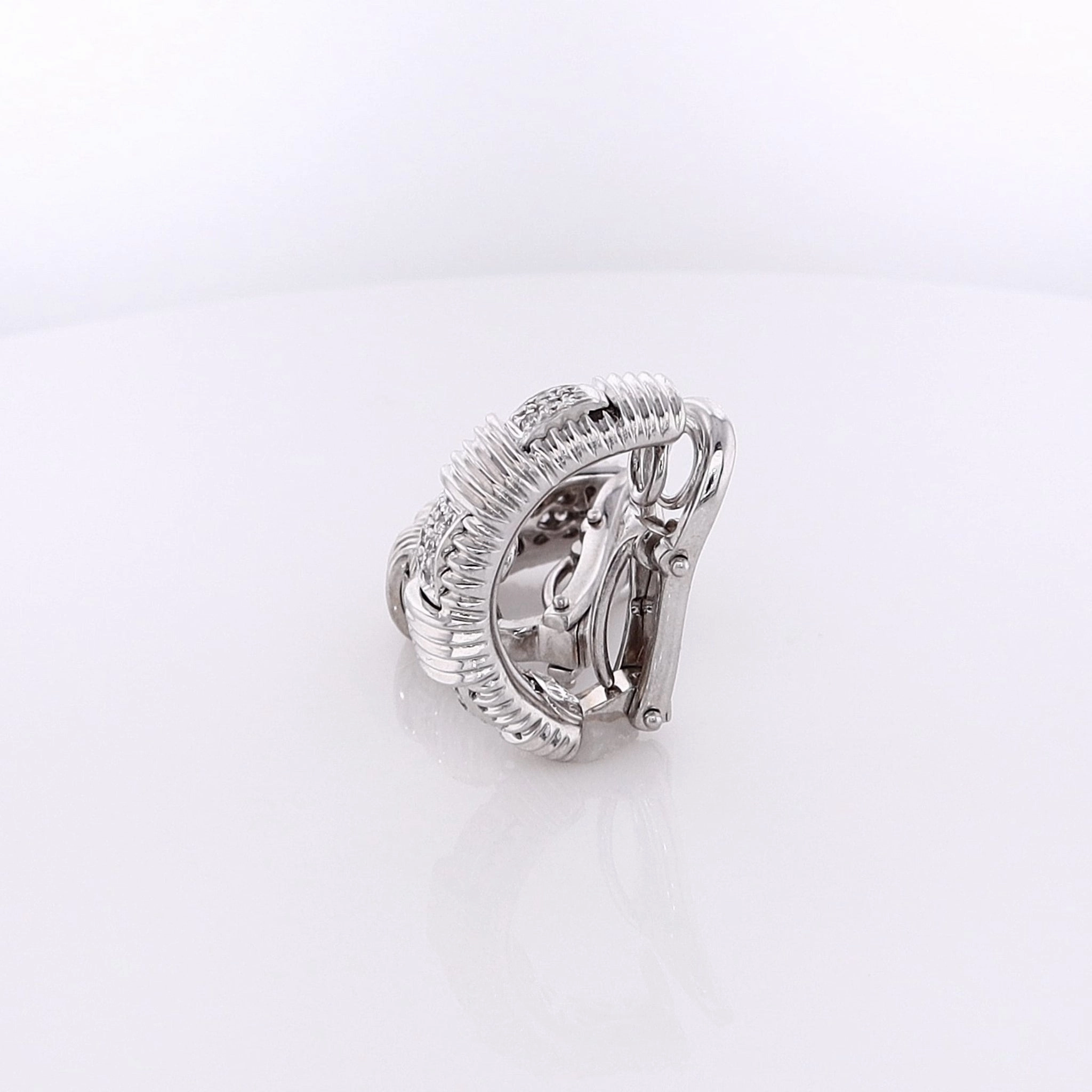 Estate Roberto Coin Appassionata Collection Ruby and Diamond Clip-On and Omega Backed Earrings