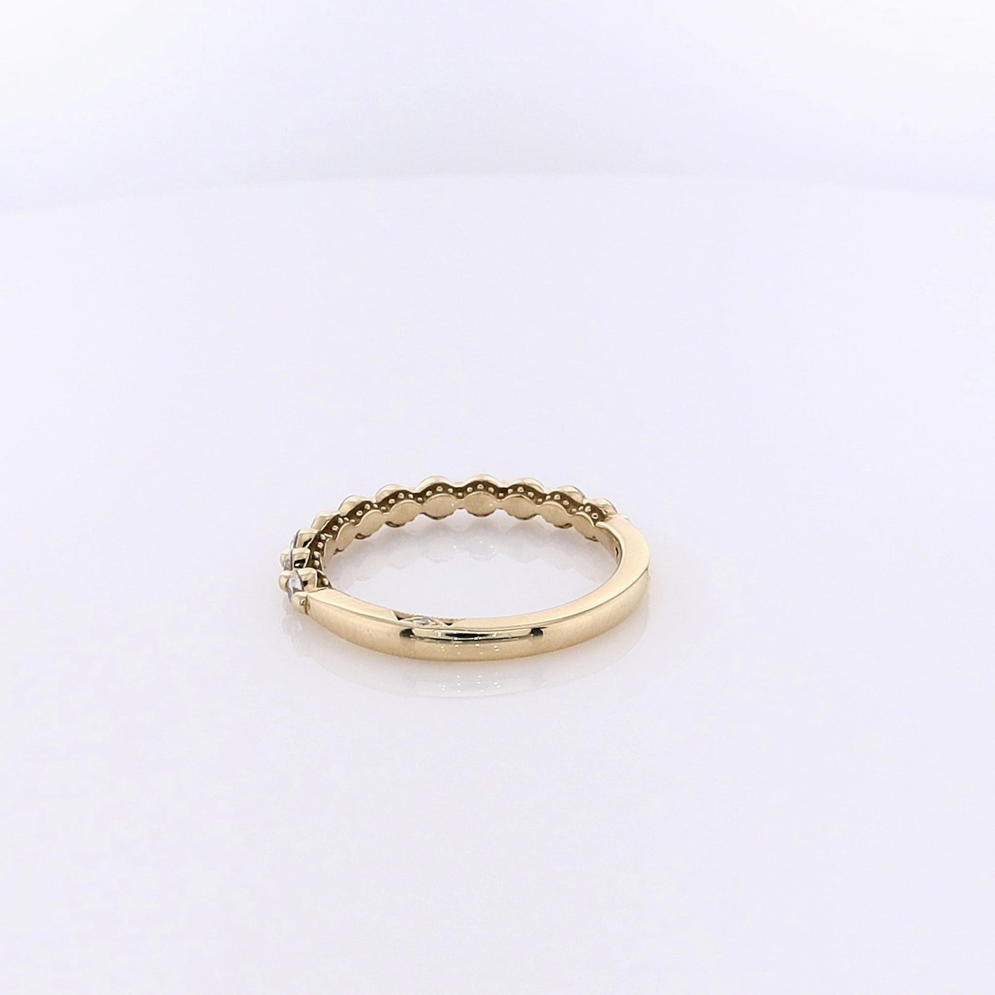 Estate Tacori 18 Karat Yellow Gold Sculpted Crescent Diamond Wedding Band