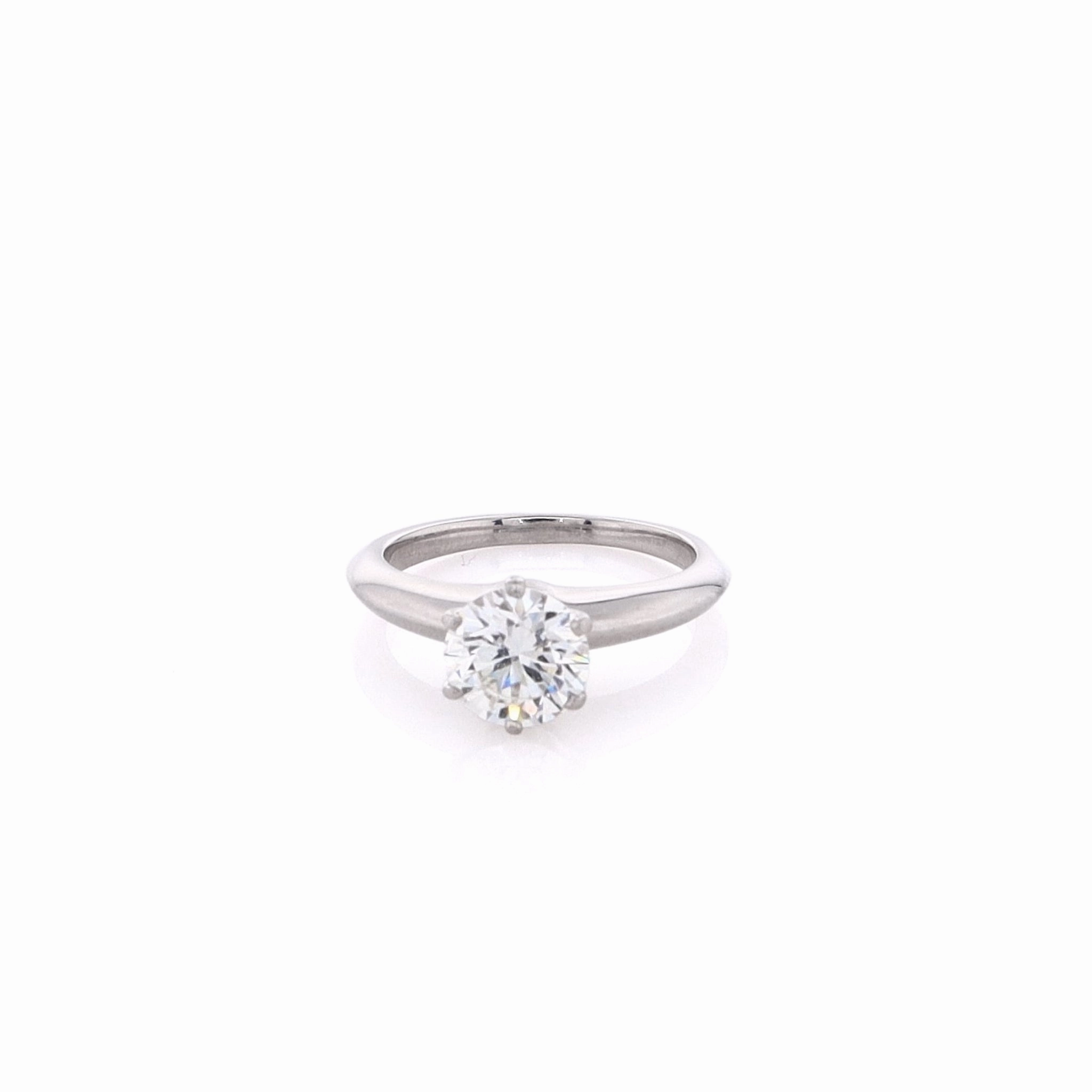 Estate Tiffany & Co Platinum Diamond Engagement Ring