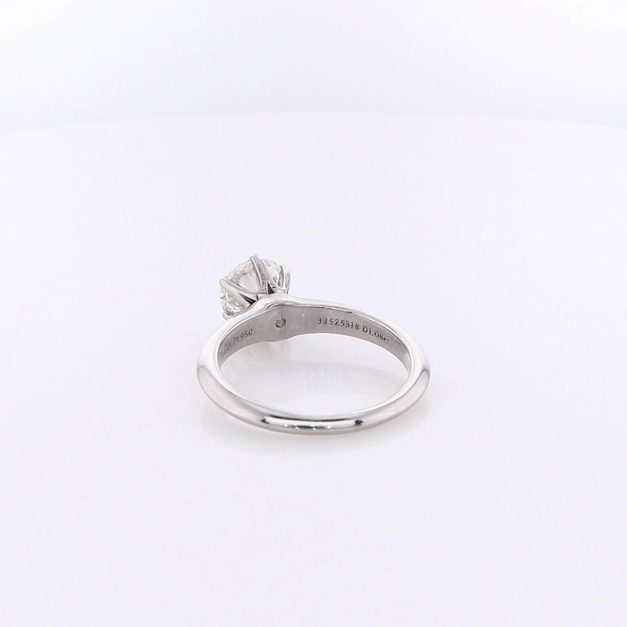 Estate Tiffany & Co Platinum Diamond Engagement Ring