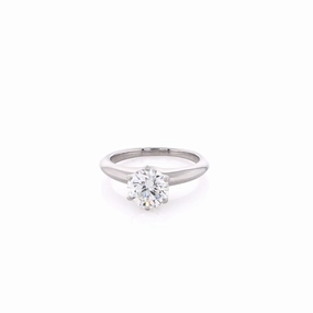 Estate Tiffany & Co Platinum Diamond Engagement Ring