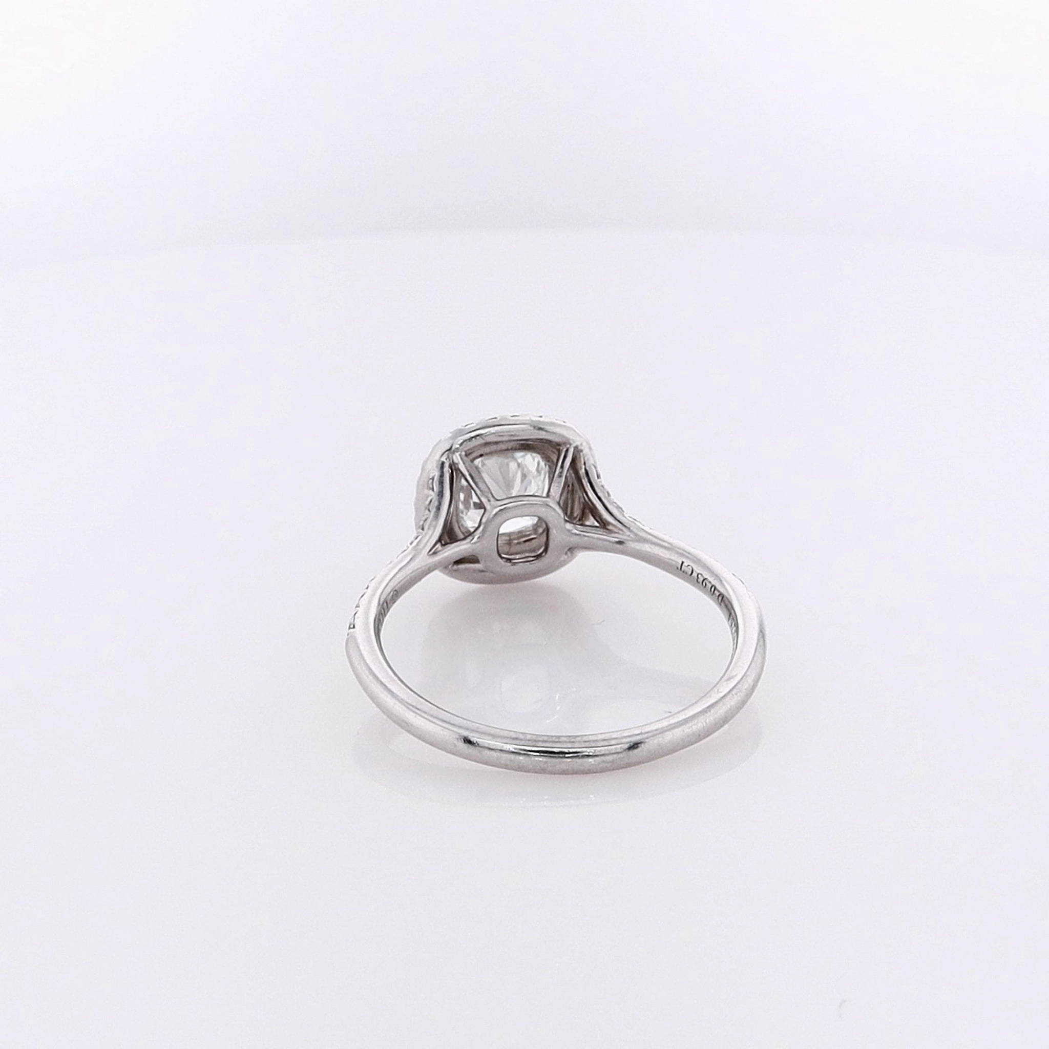 Estate Tiffany & Co Platinum Soleste Collection Diamond Engagement Ring