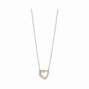 Fiorelli Silver Cubic Zirconia Heart Necklace N4140C