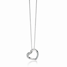Fiorelli Silver Heart CZ Pendant P4324C