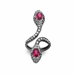 Fire Double Headed Snake Ring