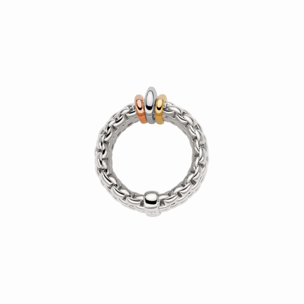 Fope 18k Panorama Tri-Tone Flex'It Ring