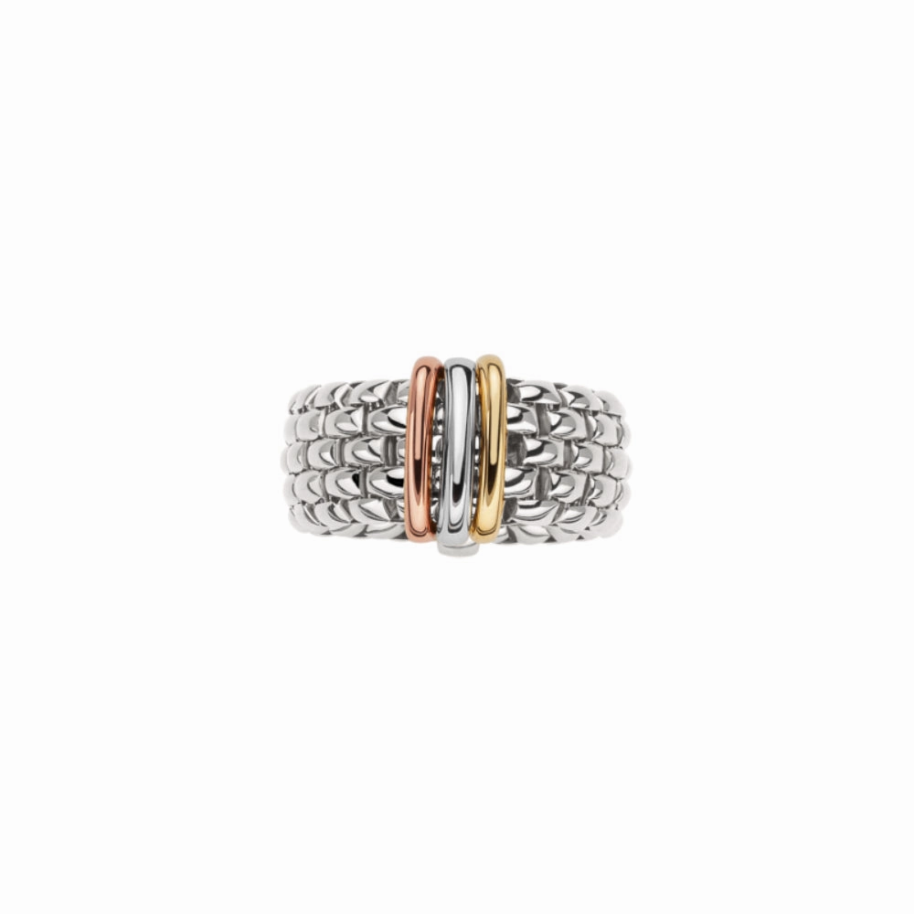 Fope 18k Panorama Tri-Tone Flex'It Ring