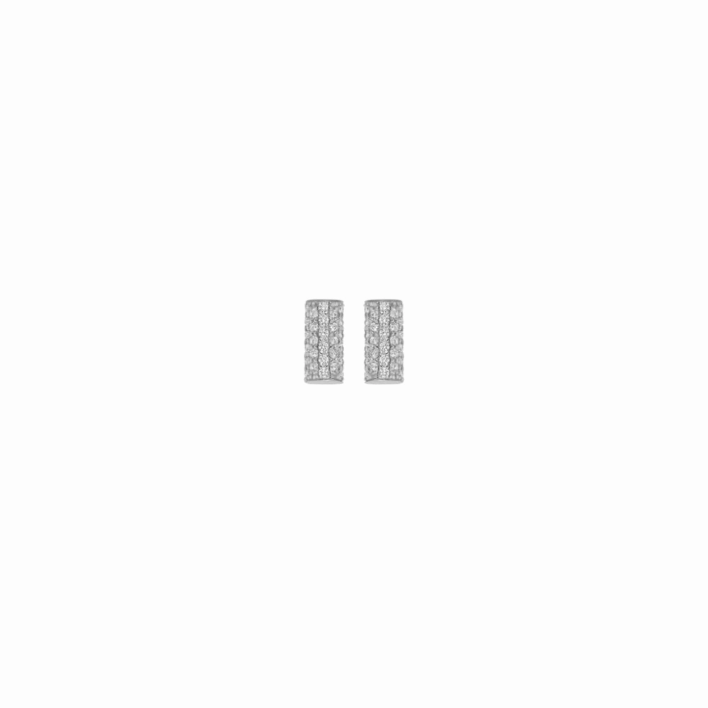 Fope Aria Collection 18k Stud Earrings with Diamond Pav