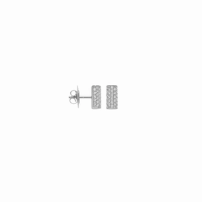 Fope Aria Collection 18k Stud Earrings with Diamond Pav