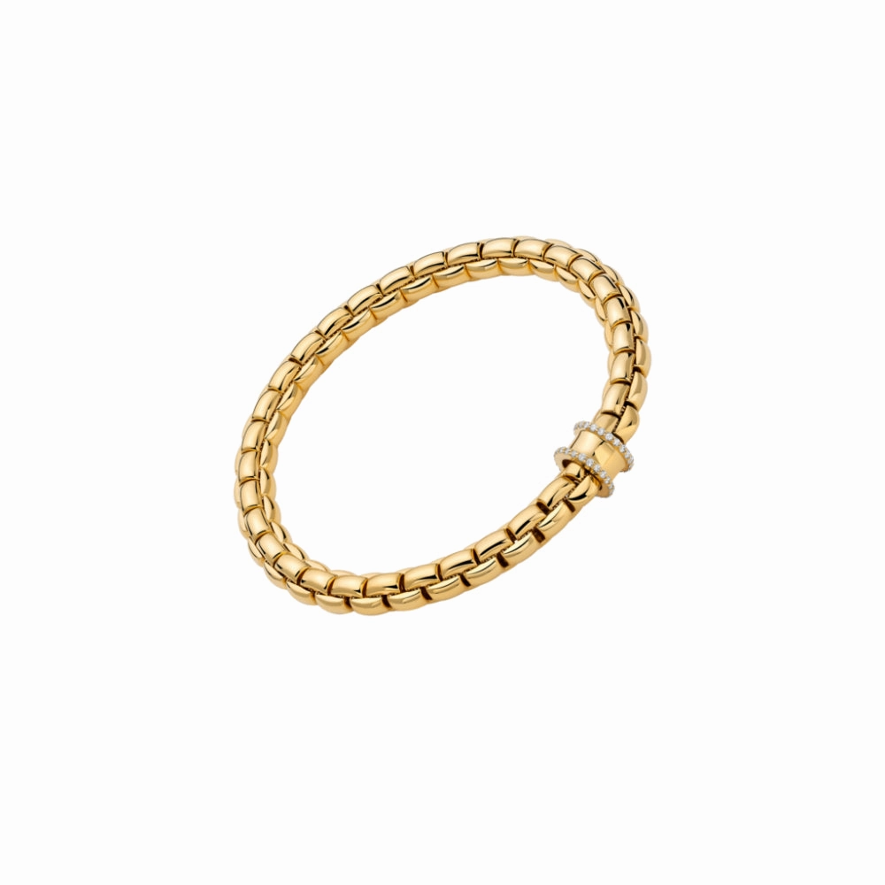 Fope Eka 18k Flex'It Bracelet with Diamond Pav