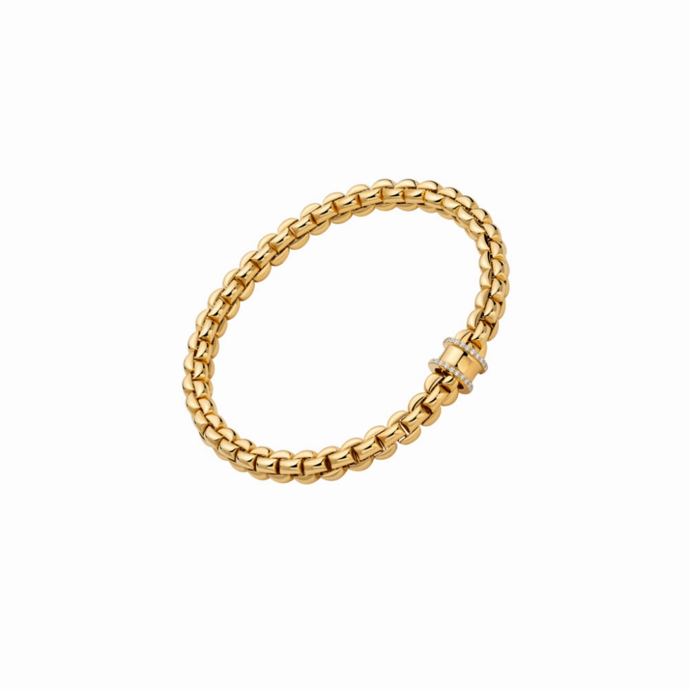 Fope Eka 18k Flex'It Bracelet with Diamond Pav