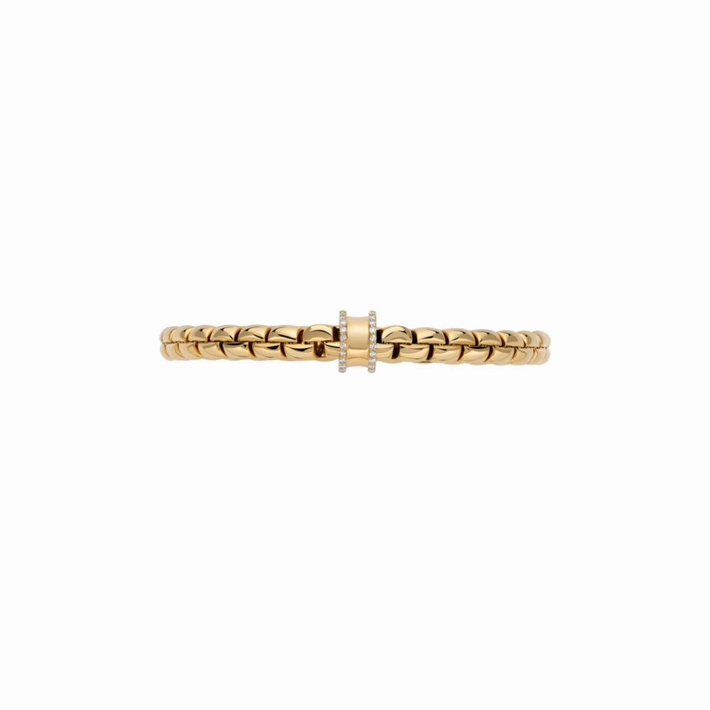 Fope Eka 18k Flex'It Bracelet with Diamond Pav