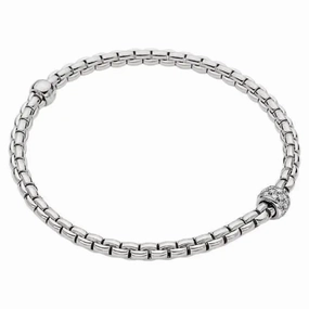 Fope Eka Collection 18k Flex'It Bracelet with Diamond Pav