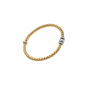 Fope Eka Collection 18k Flex'It Bracelet with Diamonds