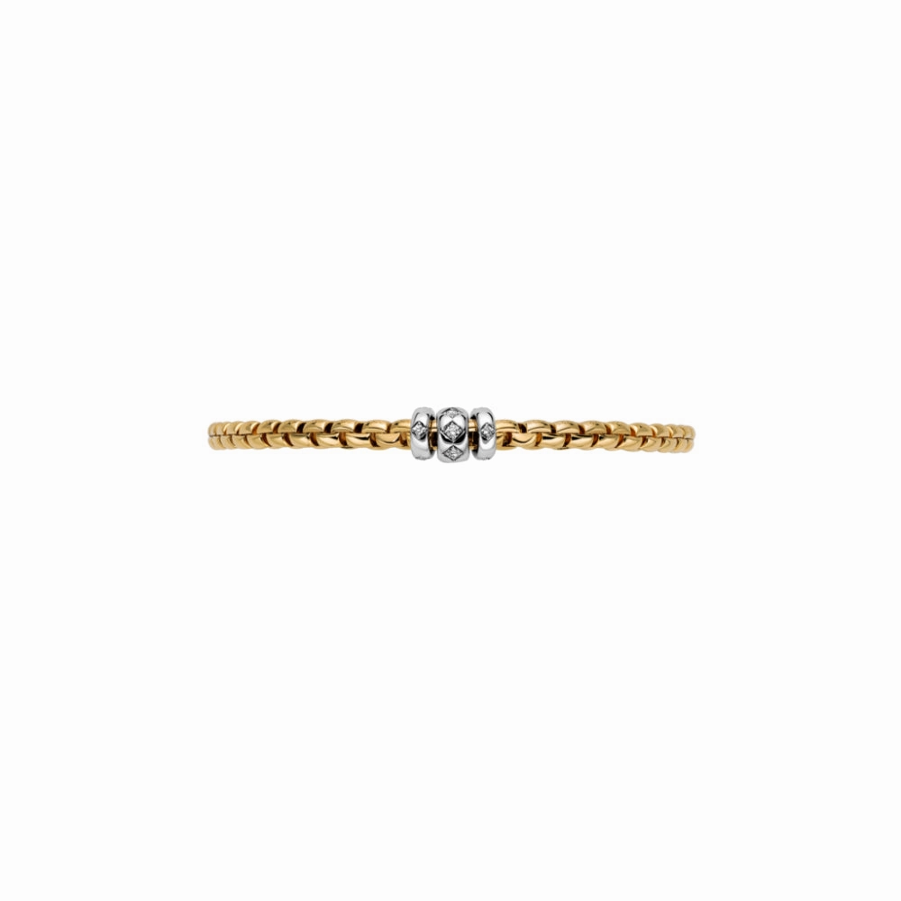 Fope Eka Collection 18k Flex'It Bracelet with Diamonds