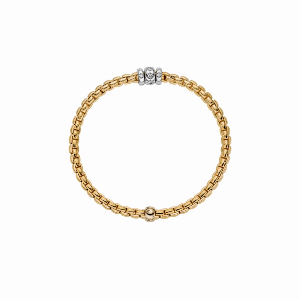 Fope Eka Collection 18k Flex'It Bracelet with Diamonds