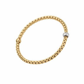 Fope Eka Collection 18k Flex'It Bracelet with Diamonds