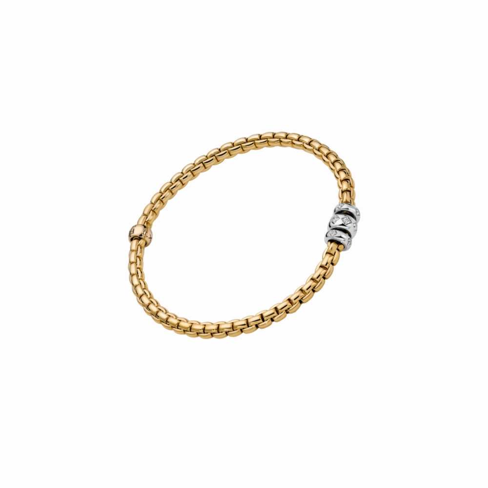 Fope Eka Collection 18k Flex'It Bracelet with Diamonds