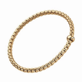 Fope Eka Collection 18k Flex'it Bracelet with Single Diamond