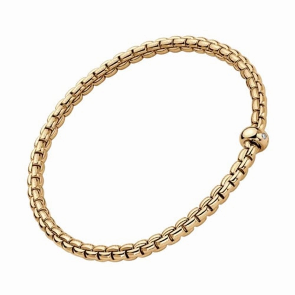 Fope Eka Collection 18k Flex'it Bracelet with Single Diamond