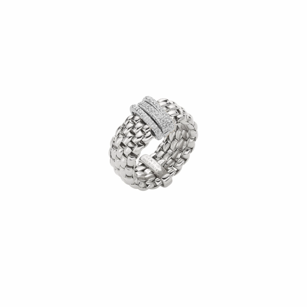 Fope Panorama Collection 18k Flex'it Ring with Diamonds