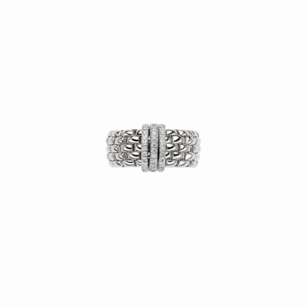Fope Panorama Collection 18k Flex'it Ring with Diamonds