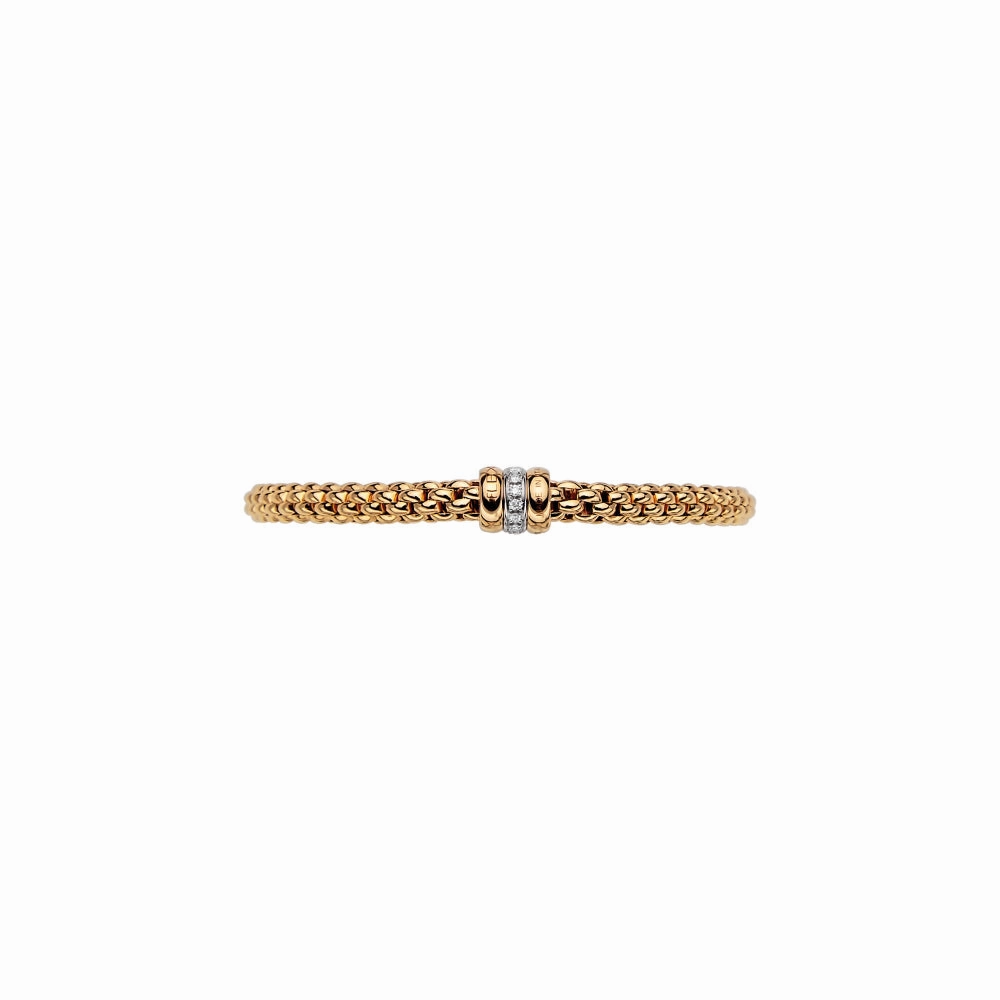 Fope Solo Collection 18k Gold Diamond Rondel Bracelet