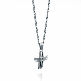 Fred Bennett Stainless Steel Cross & Chain P2563