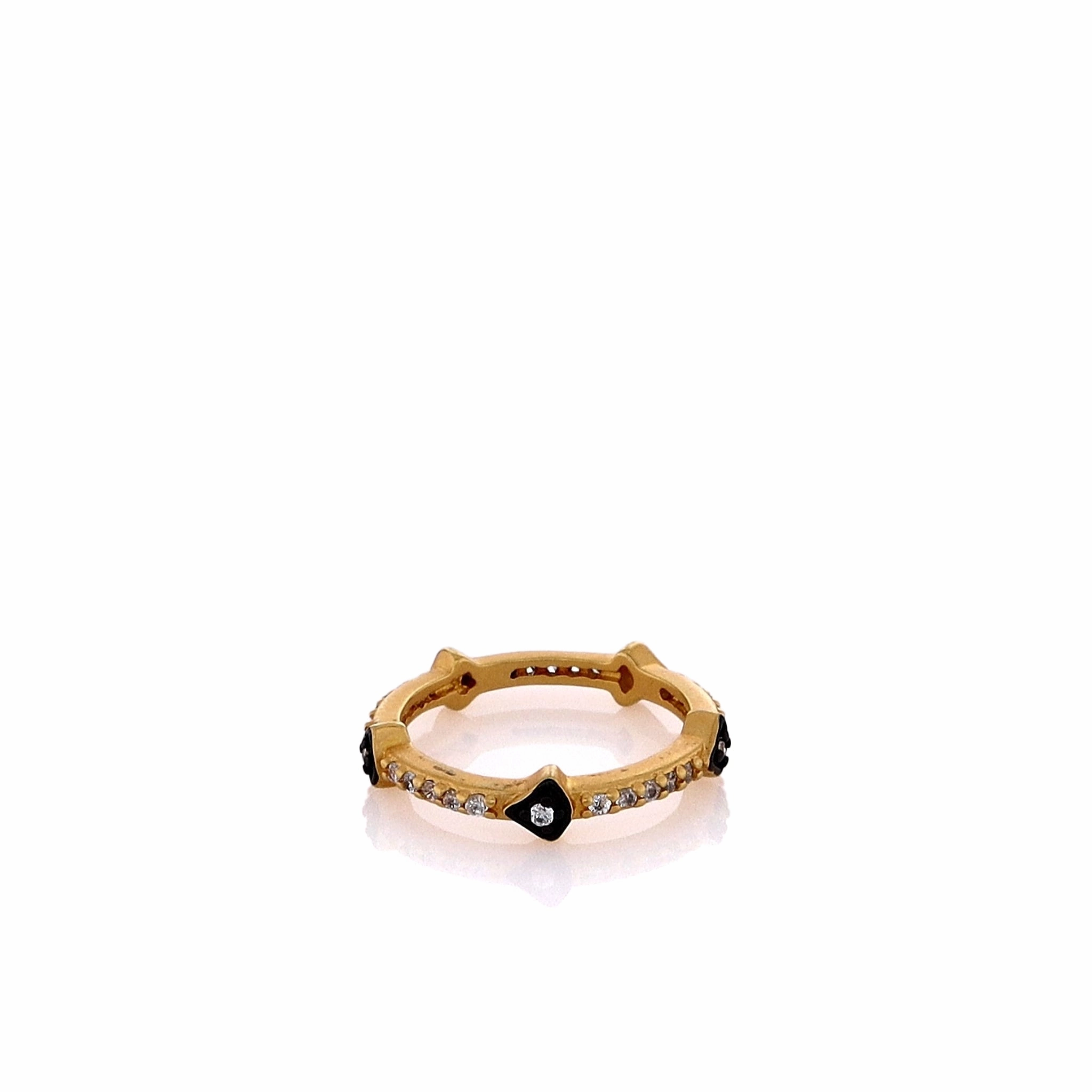 Freida Rothman Gold Tone Cubic Zirconia Arrow Station Band