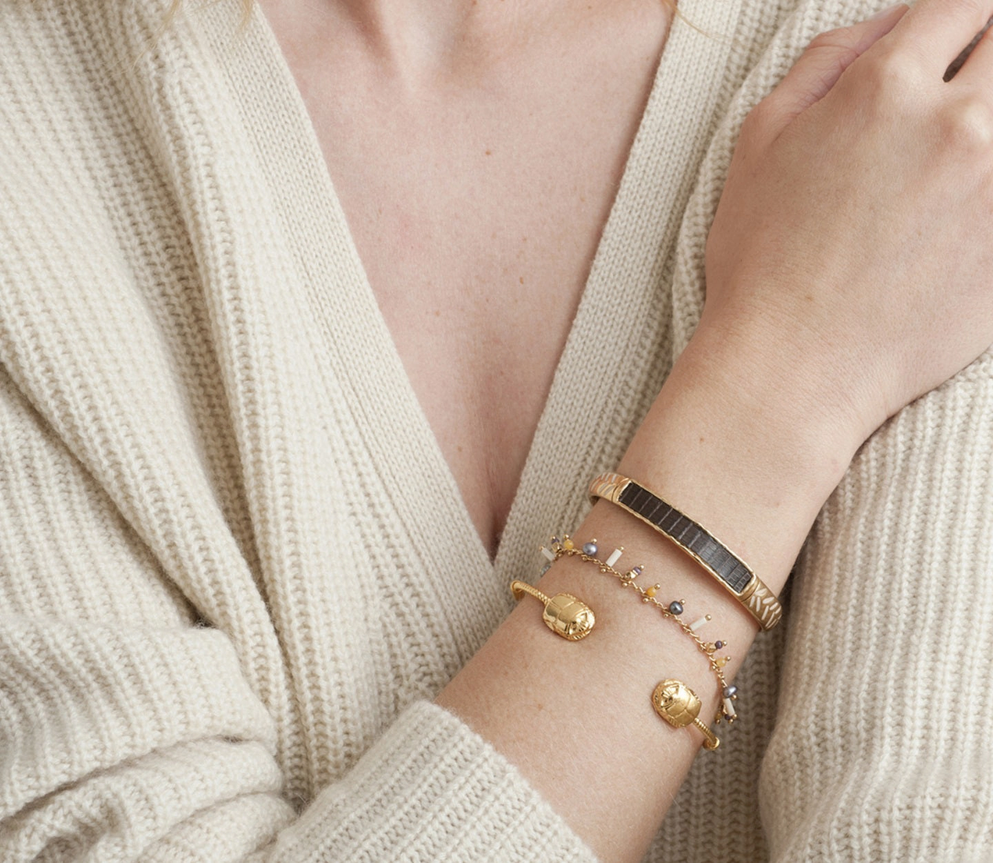GAS BIJOUX - DUALITY LARGE SCARAMOUCHETWIST BRACELET
