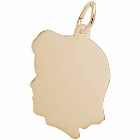 Girl Silhouette Charm