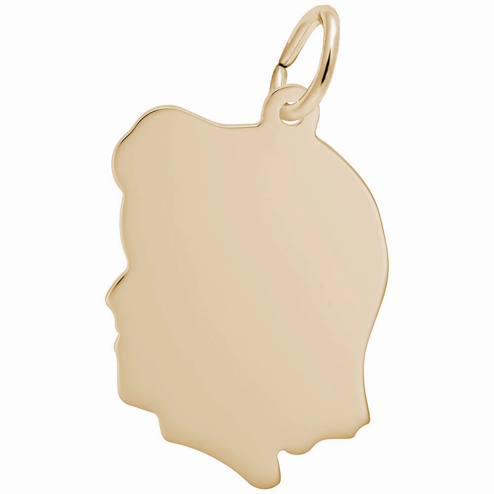 Girl Silhouette Charm