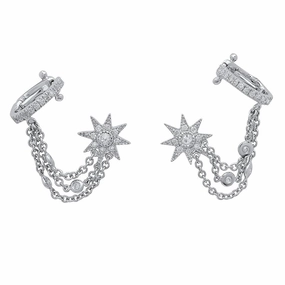 Glow Star Cuff and Chain - White