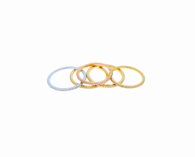 Gold & diamond eternity bands