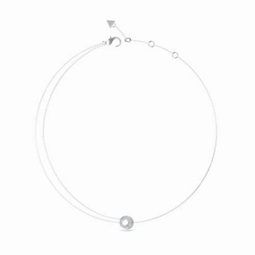 Guess Blooming Summer Interlink Crystal Set Disc Necklace UBN05223RH