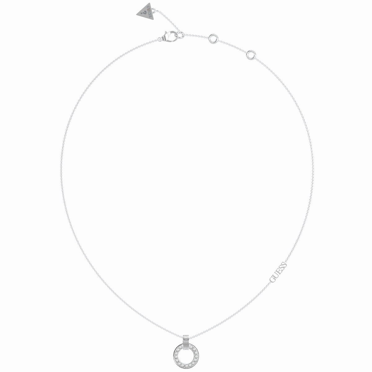 Guess Circle Lights Crystal Set Necklace UBN03159JWRH