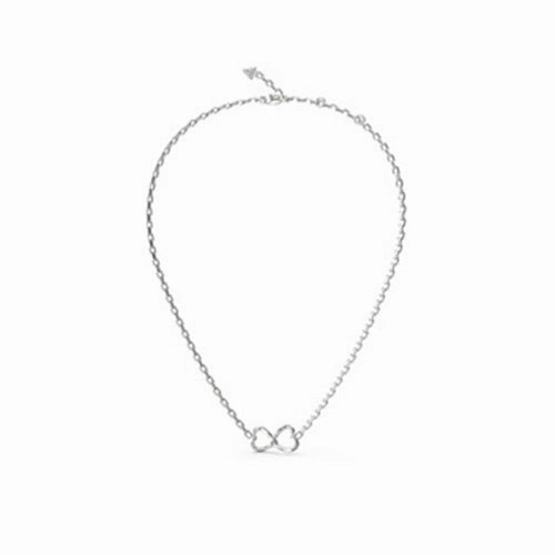 Guess Mon Amour Two Hearts Necklace JUBN04616JWRHT