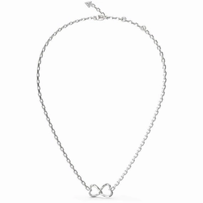 Guess Mon Amour Two Hearts Necklace JUBN04616JWRHT