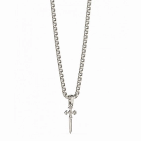 Guess Stainless Steel Dagger Charm Mens Necklace JUMN04024JWSTT/U