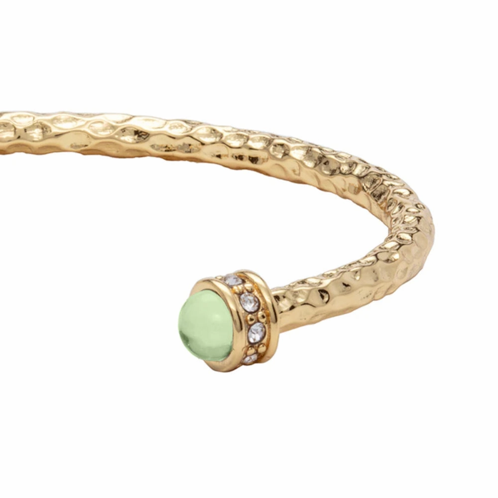 Halcyon Days Hammered Torque Gold Bangle