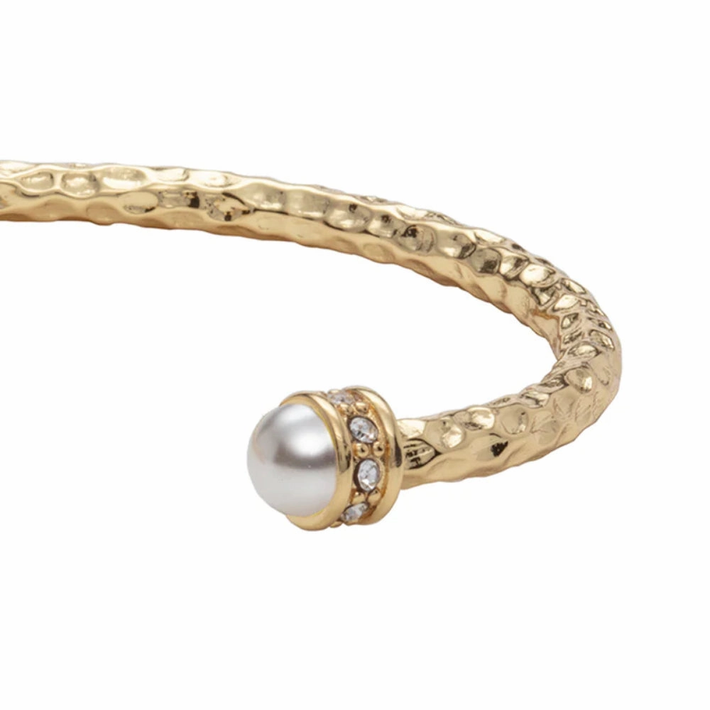 Halcyon Days Hammered Torque Gold Bangle